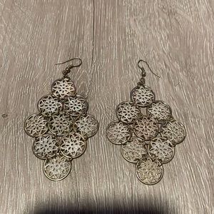 Gold dangling earrings #35